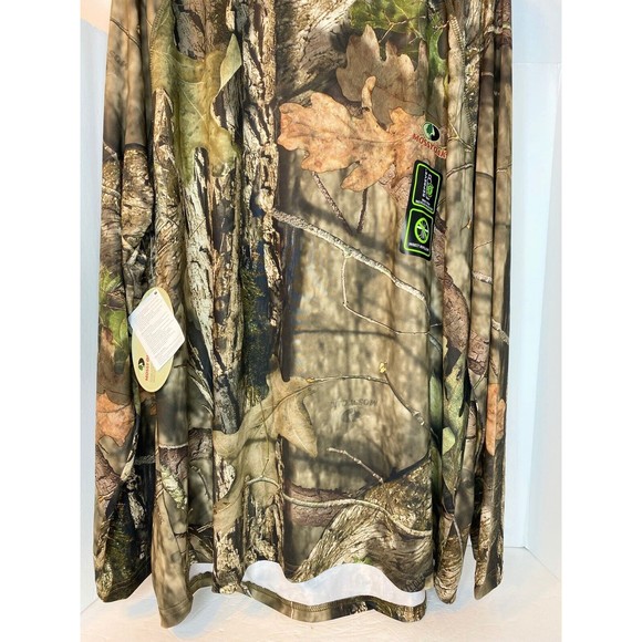 Mossy Oak Long Sleeve Polyester Tee Camo Hunting 2XL Took tag off to wash - Picture 3 of 16